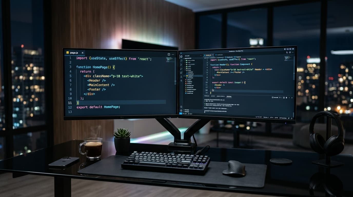 برمجة وتطوير موقع إلكتروني فائق السرعة بـ Next.js وTailwind CSS